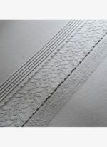 Ecocotton Adelya Battal Boy Nevresim Takımı %100 Organik Pamuk Keten Brodeli Gri 240x220 Cm - Görsel 2