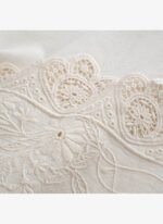 Ecocotton Amanda Battal Boy Nevresim Takımı %100 Organik Pamuk Keten Dantelliı Krem 240x220Cm - Görsel 4