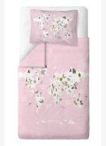 Casadora Baby Atlas Pembe %100 Organik Pamuk Tek Kişilik Çocuk Nevresim Takımı 100 x 200 cm