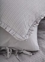Ecocotton Ayda Battal Boy Nevresim Takımı %100 Organik Pamuk Dokuma Gri 240x220 Cm - Görsel 4