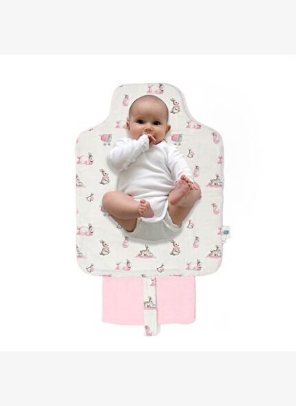 Deux Lapins Bebe Lapin Rose - Müslin Bebek Pratik Alt Açma Matı