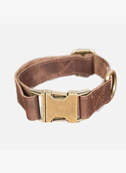 Bloominbag BloomPaw Mahogany Brown Hakiki Deri Pet Tasma