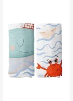 Casadora Baby Boubou %100 Organik Pamuk Müslin 2'li Örtü Seti 90 x 90 cm