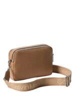 Calvin Klein Bej Kadın Çapraz Çanta WEBBING 2X STRAP CAMERA BAG