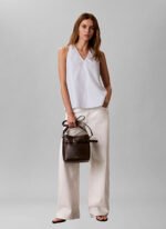 Calvin Klein Kahverengi Kadın Çapraz Çanta BUCKLE MINI BUCKET CROSSBODY - Görsel 3