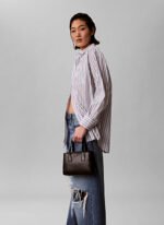 Calvin Klein Siyah Kadın Çapraz Çanta CK MINI TOTE CROSSBODY - Görsel 4