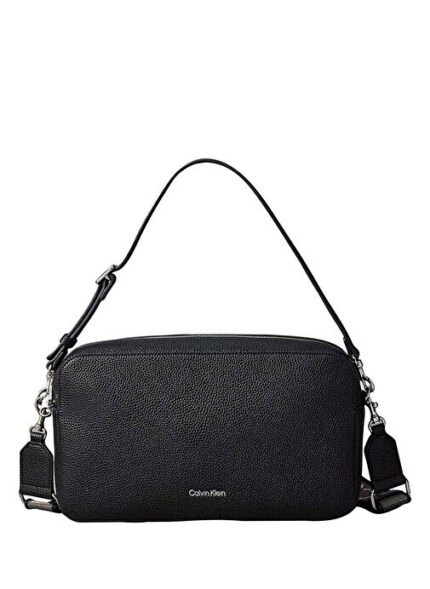 Calvin Klein Siyah Kadın Çapraz Çanta WEBBING 2X STRAP LG CAMERA BAG