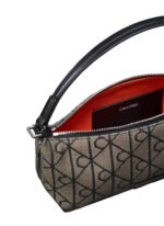 Calvin Klein Siyah Kadın Omuz Çantası EMBLEM AOP JACQUARD CONV BAG - Görsel 2