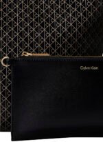 Calvin Klein Siyah Kadın Omuz Çantası EMBLEM AOP MEDIUM BUCKET - Görsel 3