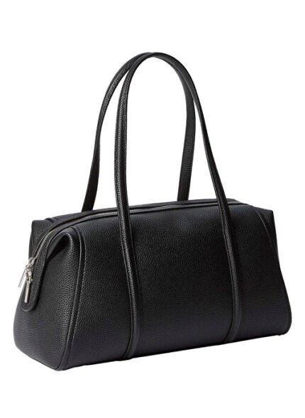 Calvin Klein Siyah Kadın Omuz Çantası EMBLEM HW PEBBLE DOCTOR SHOULDER