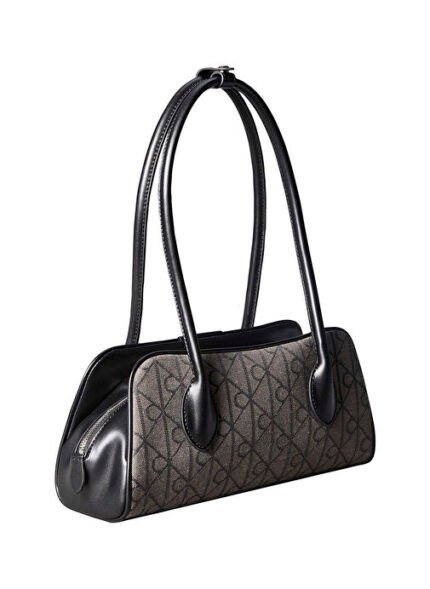 Calvin Klein Siyah Kadın Omuz Çantası EMBLEM TRIO JACQUARD SHOULDER BA