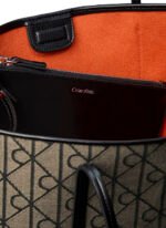Calvin Klein Siyah Kadın Tote Çanta EMBLEM AOP JACQUARD TOTE W/POUCH - Görsel 3