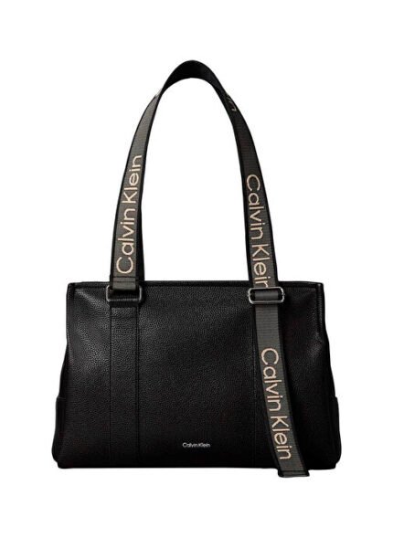 Calvin Klein Siyah Kadın Tote Çanta WEBBING ADJ STRAP TOTE