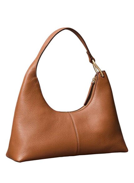 Calvin Klein Taba Kadın Omuz Çantası SLOUCHY LEATHER SHOULDER BAG