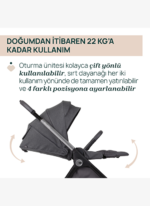 Chicco BELLAGIO BEBEK ARABASI 2.0 BLACK SATIN - Görsel 4