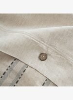 Ecocotton Delfin Çift Kişilik Nevresim Takımı %100 Organik Pamuk Keten Antrasit 200x220 Cm - Görsel 4