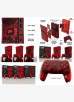 HADRON GS5 ULTRA Retro Oyun Konsolu PS2, PSP, PS1 128 GB Çift GamePad Kırmızı Renk - Görsel 3