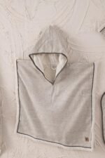Ecocotton Hasna 4' lü Bebek Panço Seti %100 Organik Pamuk Keten Melanj Gri 2-5 yaş - Görsel 2