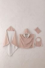 Ecocotton Hasna 4' lü Bebek Panço Seti %100 Organik Pamuk Keten Melanj Terra 2-5 yaş - Görsel 4