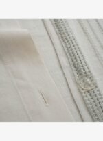 Ecocotton İkra Çift Kişilik Nevresim Takımı %100 Organik Pamuk Dokuma Krem-Yeşil 200x220 Cm - Görsel 2