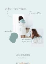 İrya Joy of Colors Organik Pamuk Müslin Detaylı Çocuk Bornoz Mint - Görsel 4