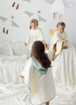 İrya Joy of Colors Organik Pamuk Müslin Detaylı Çocuk Panço Bej - Görsel 4