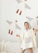 İrya Joy of Colors Organik Pamuk Müslin Detaylı Çocuk Panço Gri
