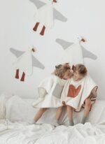 İrya Joy of Colors Organik Pamuk Müslin Detaylı Çocuk Panço Gri - Görsel 3