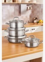 Karaca Power Steel 316+ 3Ply Spirit İndüksiyon Tabanlı 8 Parça Çelik Tencere Seti - Görsel 3
