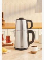 Karaca Tea Break 2 in 1 Su Isıtıcı Çelik Çay Makinesi Inox Siyah
