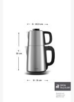 Karaca Tea Break 2 in 1 Su Isıtıcı Çelik Çay Makinesi Inox Siyah - Görsel 2