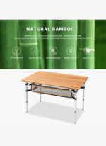 KingCamp Bamboo Plus L 100x65 Bambu Kamp Masası - Görsel 2