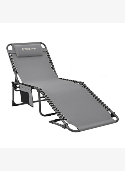 KingCamp Berlin Classic Comfort Lounge 5 Kademeli Katlanır Şezlong Grey