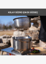 KingCamp Cookware Set Paslanmaz Çelik Kamp Tencere Seti - Görsel 4