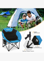 KingCamp Moon Ultra Konforlu Kamp Sandalyesi B.Blue - Görsel 4