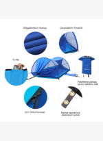 KingCamp Multi-function 3 ü 1 Arada Çift Kişilik Cibinlikli Hamak Blue - Görsel 4