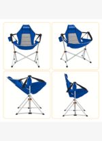 KingCamp Orchid Salıncaklı Katlanır Kamp Sandalyesi Blue/Grey - Görsel 3