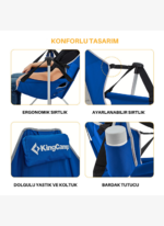 KingCamp Orchid Salıncaklı Katlanır Kamp Sandalyesi Blue/Grey - Görsel 4