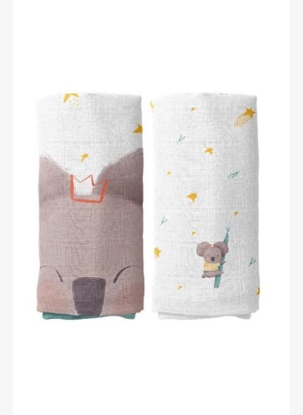 Casadora Baby Koko %100 Organik Pamuk Müslin 2'li Örtü Seti 90 x 90 cm