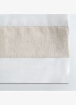 Ecocotton Leda Çift Kişilik Nevresim Takımı %100 Organik Pamuk Keten Nakışlı Krem 200x220 Cm - Görsel 2