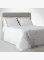 Ecocotton Leda Çift Kişilik Nevresim Takımı %100 Organik Pamuk Keten Nakışlı Krem 200x220 Cm - Görsel 4
