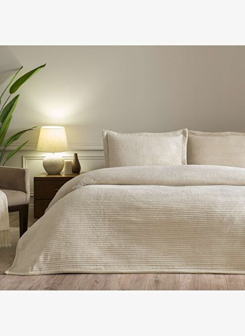 tryoshop-b-linens-velona-cift-kisilik-yatak-ortusu-seti-kum-15684517-1-3 Linens Velona Çift Kişilik Yatak Örtüsü Seti Kum - Görsel 1