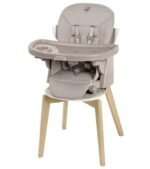 Maxi-Cosi Minla Plus 6'sı Bir Arada Ahşap Görünümlü 4 Tekerlekli Mama Sandalyesi Beige - Görsel 3