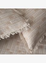 Ecocotton Merisa Çift Kişilik Pike Takımı %100 Organik Pamuk Müslin Dokuma Bej 240x260 Cm - Görsel 2