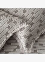 Ecocotton Merisa Çift Kişilik Pike Takımı %100 Organik Pamuk Müslin Dokuma Gri 240x260 Cm - Görsel 2