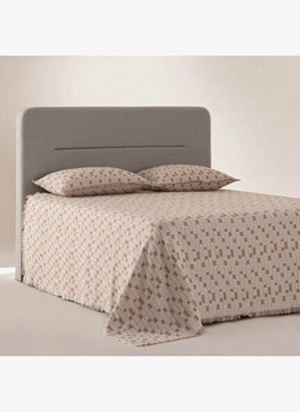Ecocotton Merisa Çift Kişilik Pike Takımı %100 Organik Pamuk Müslin Dokuma Terra 240x260 Cm