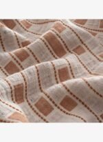 Ecocotton Merisa Çift Kişilik Pike Takımı %100 Organik Pamuk Müslin Dokuma Terra 240x260 Cm - Görsel 4
