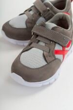 mnpc Unisex Çocuk Gri Deri Ortopedik Destekli Spor Ayakkabı Bebe - Görsel 2