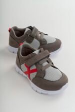 mnpc Unisex Çocuk Gri Deri Ortopedik Destekli Spor Ayakkabı Bebe - Görsel 3