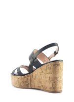 Nine West MONSA 5FX Siyah Kadın Dolgu Topuk Sandalet - Görsel 3